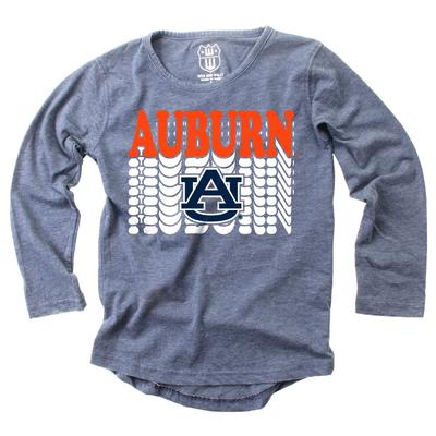 Auburn Girl's Burnout Long Sleeve Tee