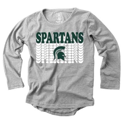 Michigan State Girl's Burnout Long Sleeve Tee
