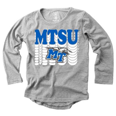 MTSU Youth Burnout Long Sleeve Tee