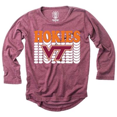 Virginia Tech Girl's Burnout Long Sleeve Tee