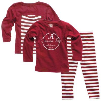 Alabama Infant Long Sleeve Stripe Top and Leggings Set