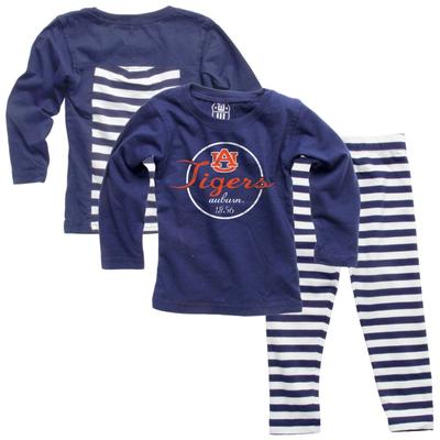 Auburn Infant Long Sleeve Stripe Top and Leggings Set