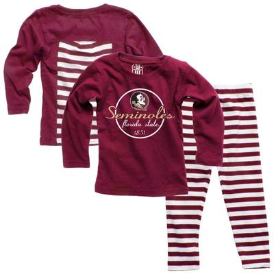 Florida State Infant Long Sleeve Stripe Top and Leggings Set