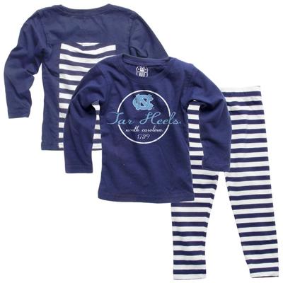 UNC Infant Long Sleeve Stripe Top and Leggings Set