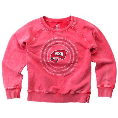 Western Kentucky Girl's Faded Fleece Crew