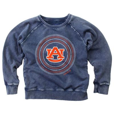 Auburn Girl's Faded Fleece Crew