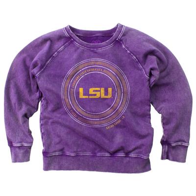 LSU Girl's Faded Fleece Crew
