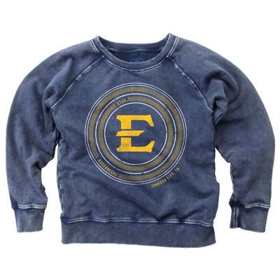 ETSU Girl's Faded Fleece Crew