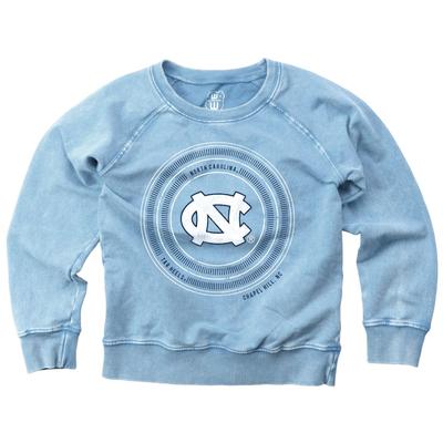 UNC Girl's Faded Fleece Crew