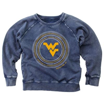 West Virginia Youth Faded Fleece Crew