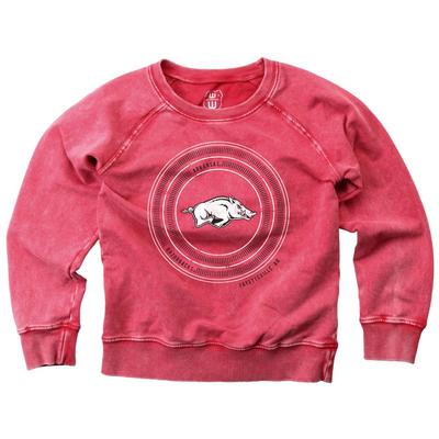 Arkansas Youth Faded Fleece Crew