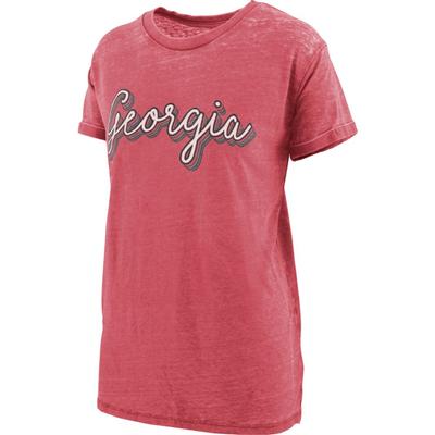 Georgia Women's Pressbox Go Girl Vintage Wash Short Sleeve Tee