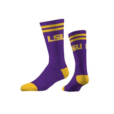 LSU Strideline LSU Logo Crew Socks