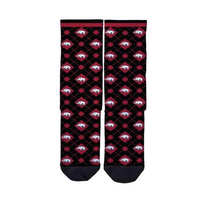 Arkansas Strideline Full Sublimated Crew Socks
