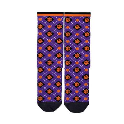 Clemson Strideline Full Sublimated Crew Socks