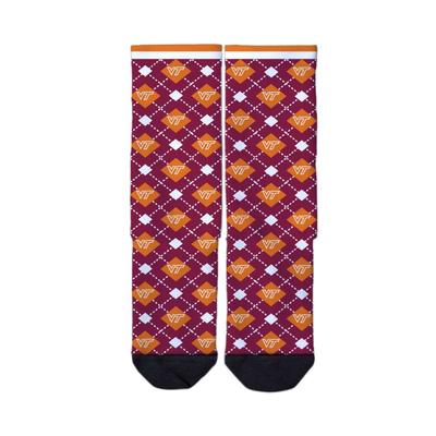 Virginia Tech Strideline Full Sublimated Crew Socks