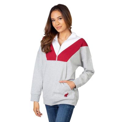 Alabama University Girls Women's Color Block 1/4 Zip Pullover