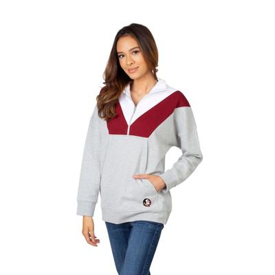Florida State University Girls Women's Color Block 1/4 Zip Pullover