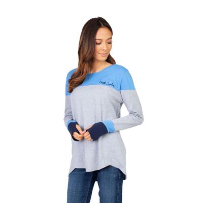 UNC University Girls Women's Color Block Long Sleeve Top