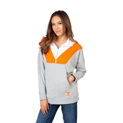 Tennessee University Girls Women's Color Block 1/4 Zip Pullover