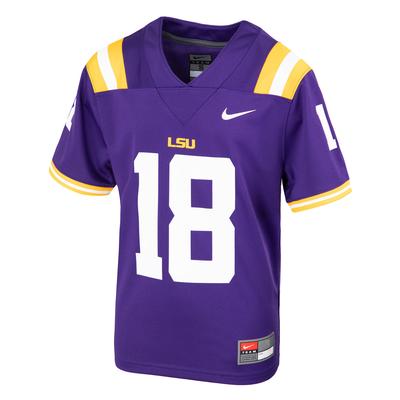 LSU Nike Toddler #18 Replica Football Jersey