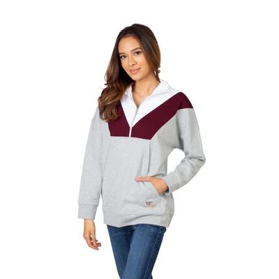 Virginia Tech University Girls Women's Color Block 1/4 Zip Pullover