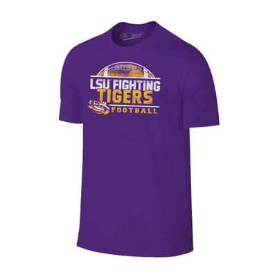 LSU Men's Football Half Moon Distressed Tee