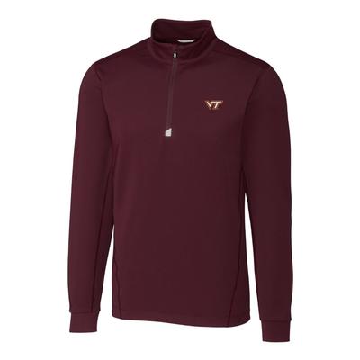Virginia Tech Cutter & Buck Men's Traverse 1/2 Zip Pullover