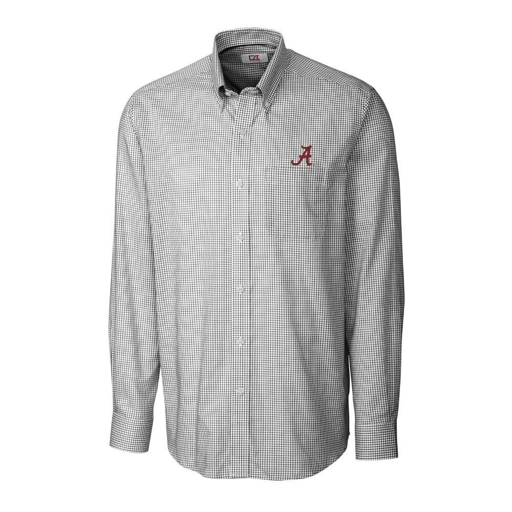 Bama | Alabama Cutter & Buck Men's Tattersall Woven Dress Shirt ...