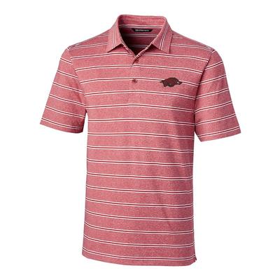Arkansas Cutter & Buck Men's Forge Heather Stripe Polo
