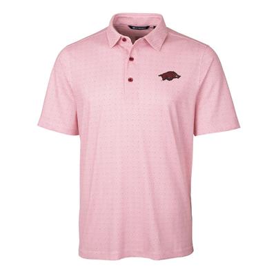 Arkansas Cutter & Buck Men's Pike Double Dot Print Polo