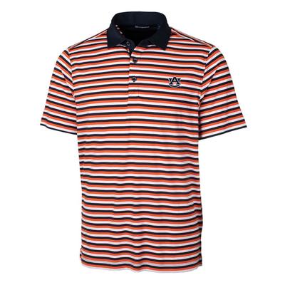 Auburn Cutter & Buck Men's Forge Multi Stripe Polo