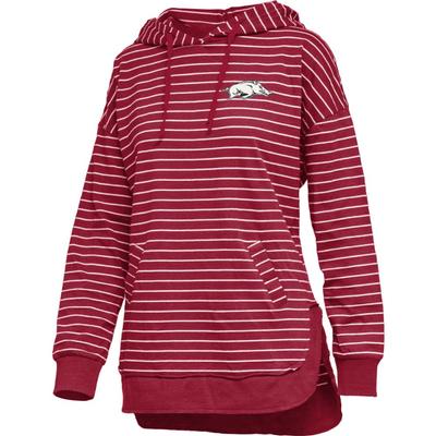 Arkansas Pressbox Women's Cara Striped Hoodie