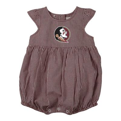 Florida State Infant Jillian Gingham Ruffle Onesie