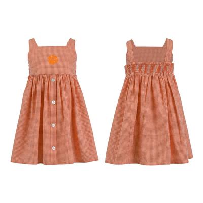 Clemson Toddler Jillian Gingham Ruffle Dress