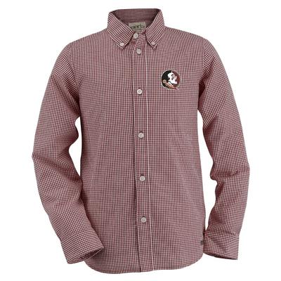 Florida State Toddler Gingham Long Sleeve Woven Button Down
