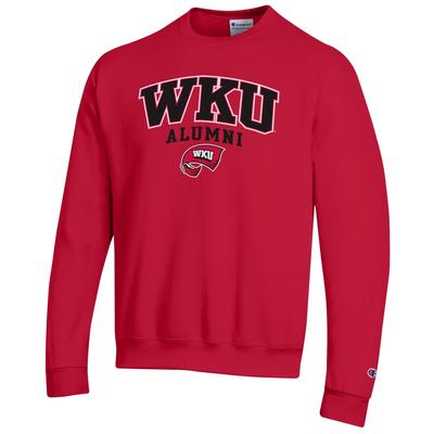 Western Kentucky Alumni Arch Logo Fleece Crew RED