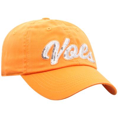 Tennessee Top of the World Women's Sequin Script Adjustable Hat