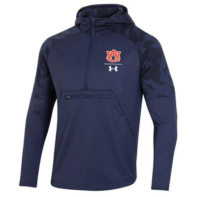 Auburn Under Armour Men's Qualifier Hybrid Fleece Anorak Pullover