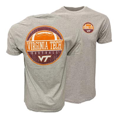 Virginia Tech Distressed Football T-Shirt