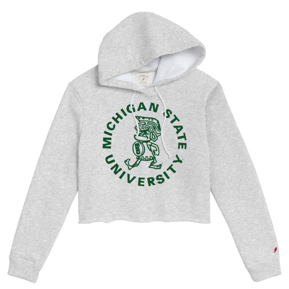 michigan state cropped sweatshirt