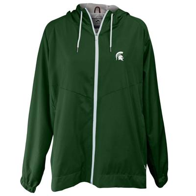 Michigan State Summit Full Zip Hooded Rain Jacket
