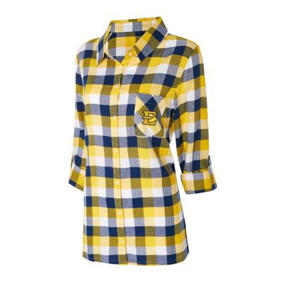 ETSU Women's Long Sleeve Flannel Nightshirt