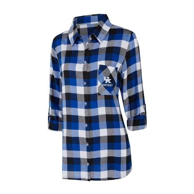 Kentucky Women's Long Sleeve Flannel Nightshirt