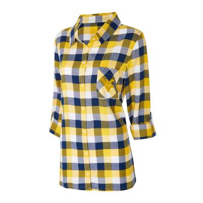West Virginia Women's Long Sleeve Flannel Nightshirt