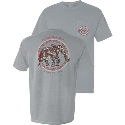Alabama Boho Circle Elephant Comfort Colors Pocket Tee