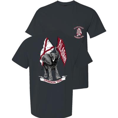 Alabama Double Flag Comfort Colors Pocket Tee