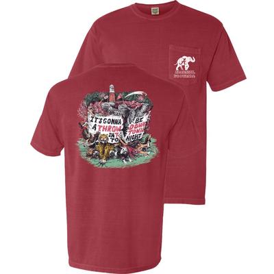 Alabama Mascot Throw Down Comfort Colors Pocket Tee
