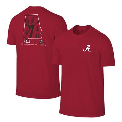 Alabama Crimson Tide State Fill Short Sleeve Tee