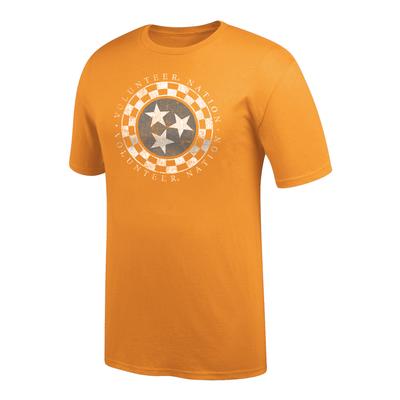 Tennessee Men's Checkerboard Tri Star Tee Shirt